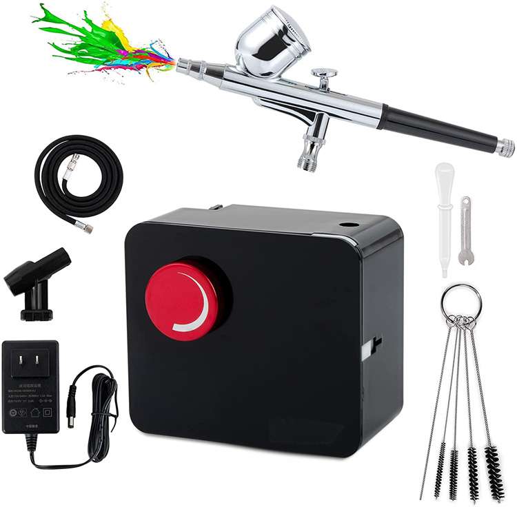 Portaattomasti säädettävä nopeus Johdollinen airbrush Kit
